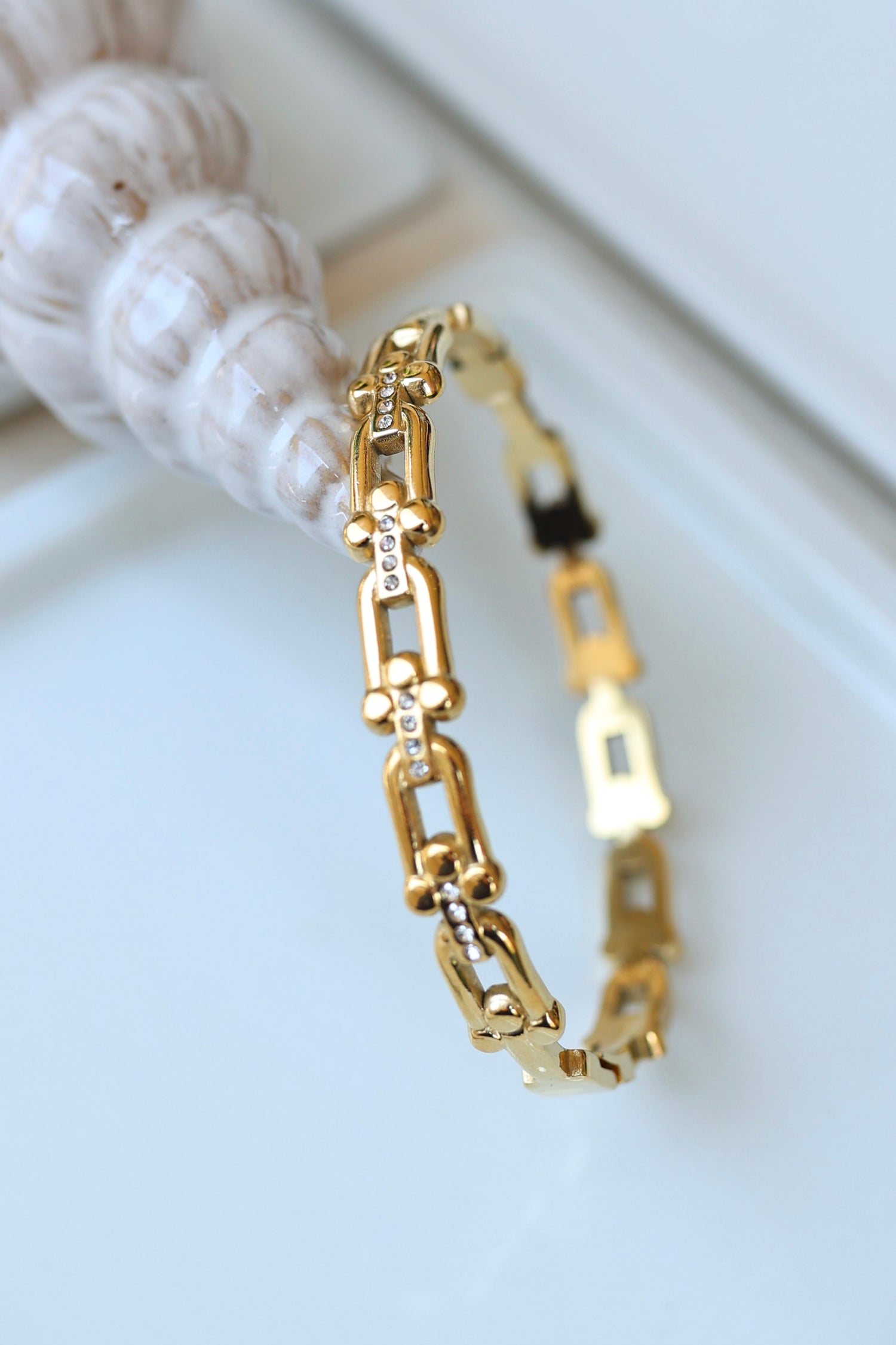 Golden Link Işıltı Kelepçe Bilezik