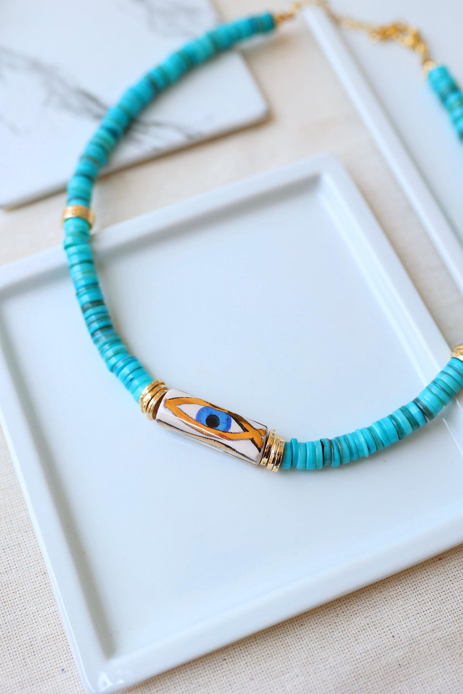 Turquoise Evil Eye Kolye