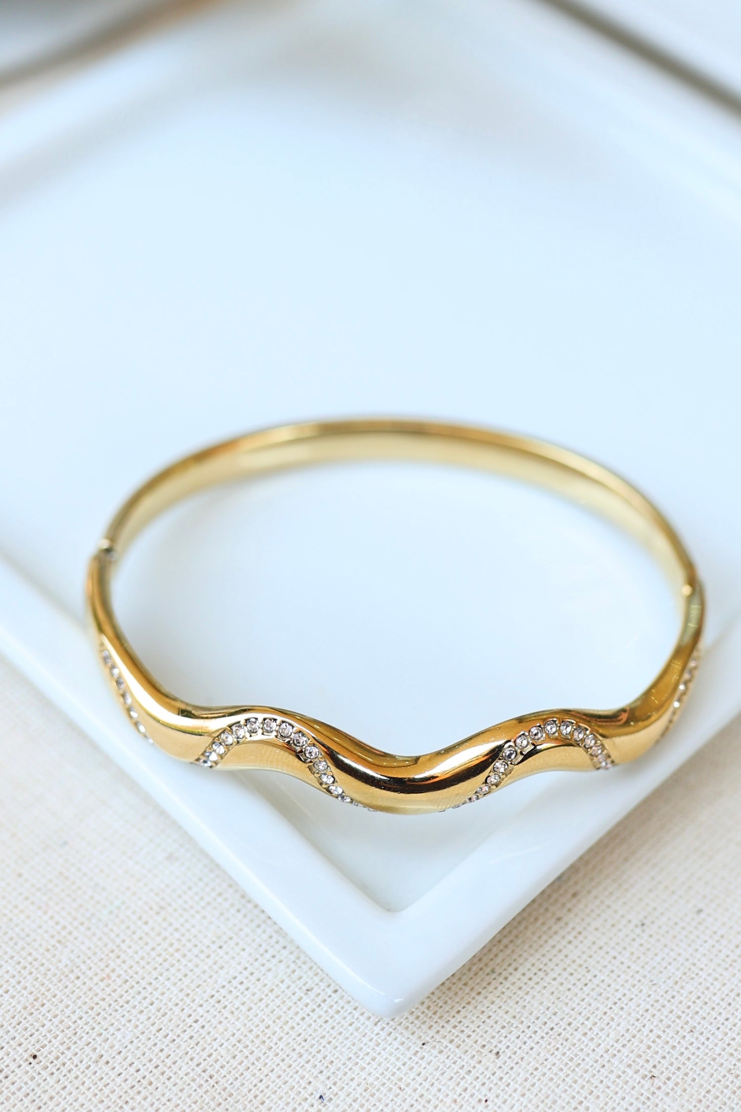 Golden Wave Shine Kelepçe Bilezik