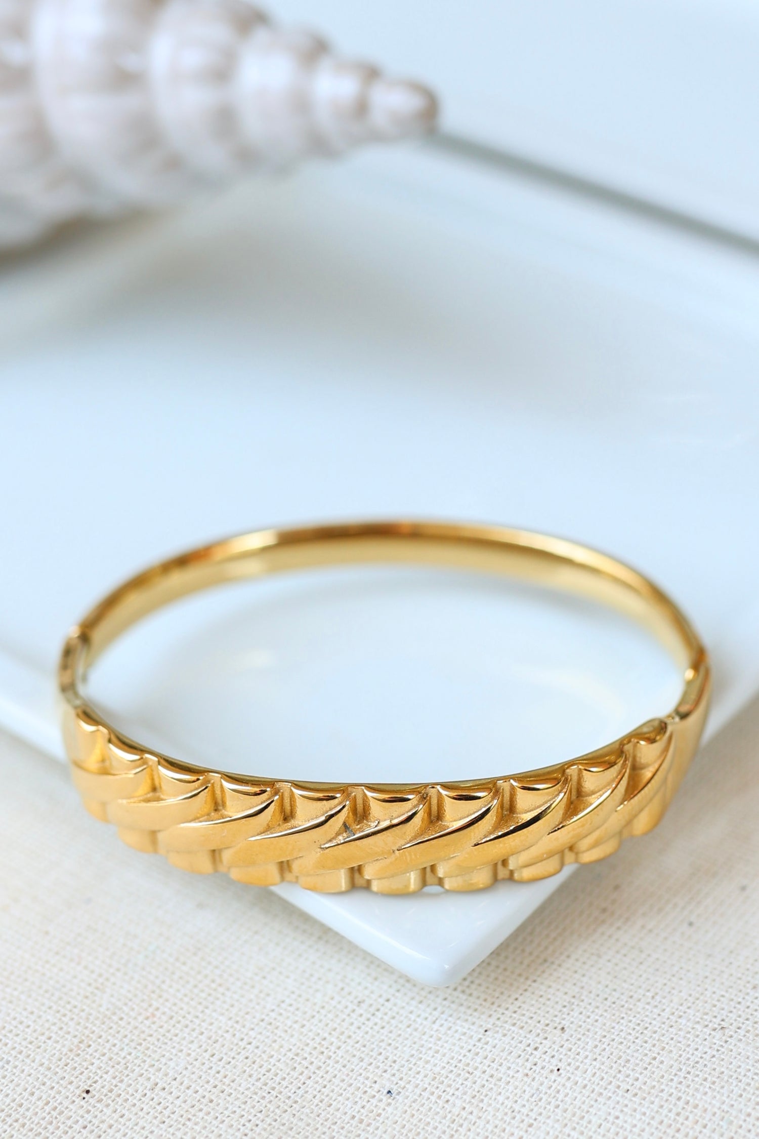 Braided Gold Çelik Kelepçe