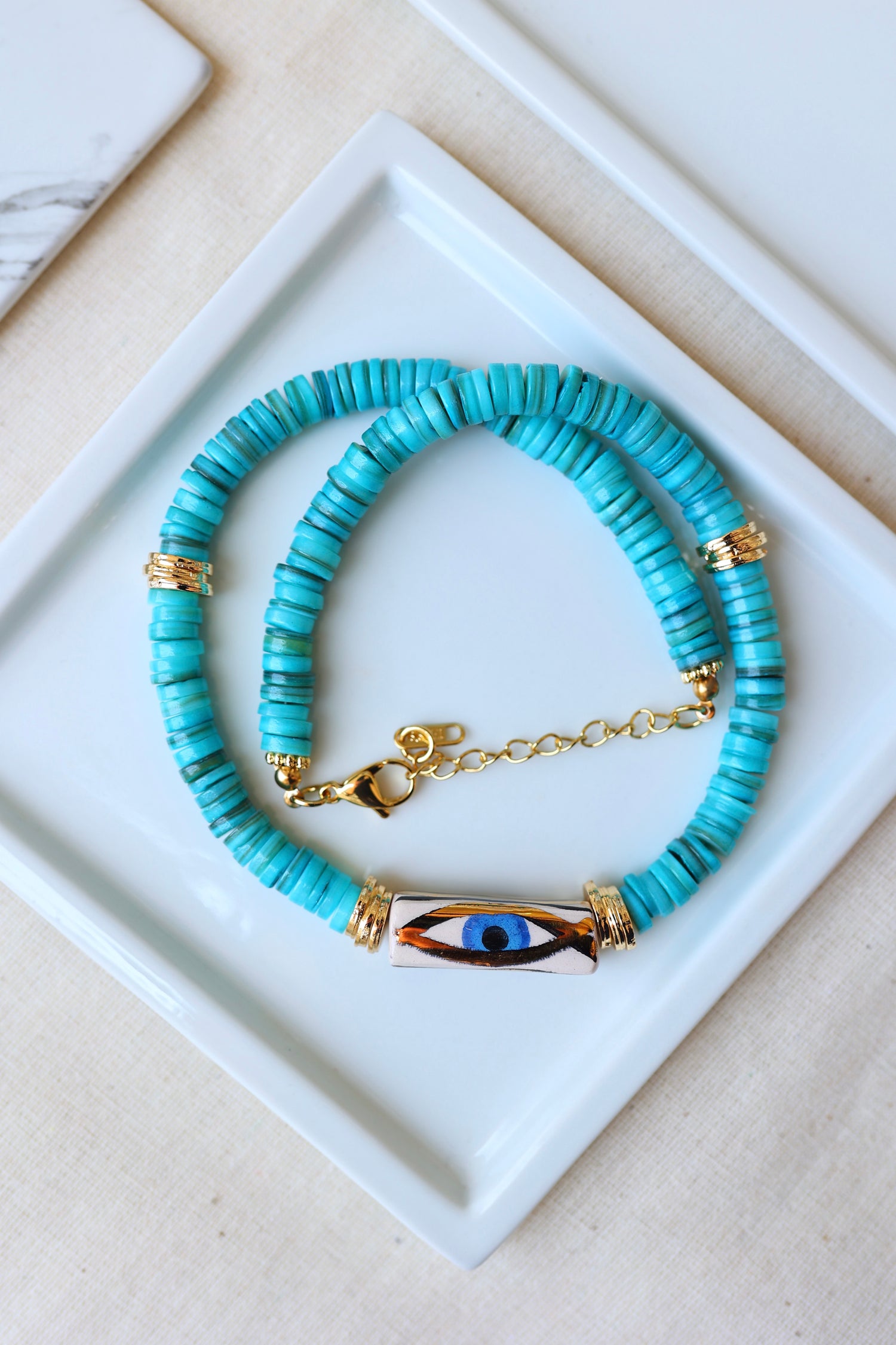 Turquoise Evil Eye Kolye