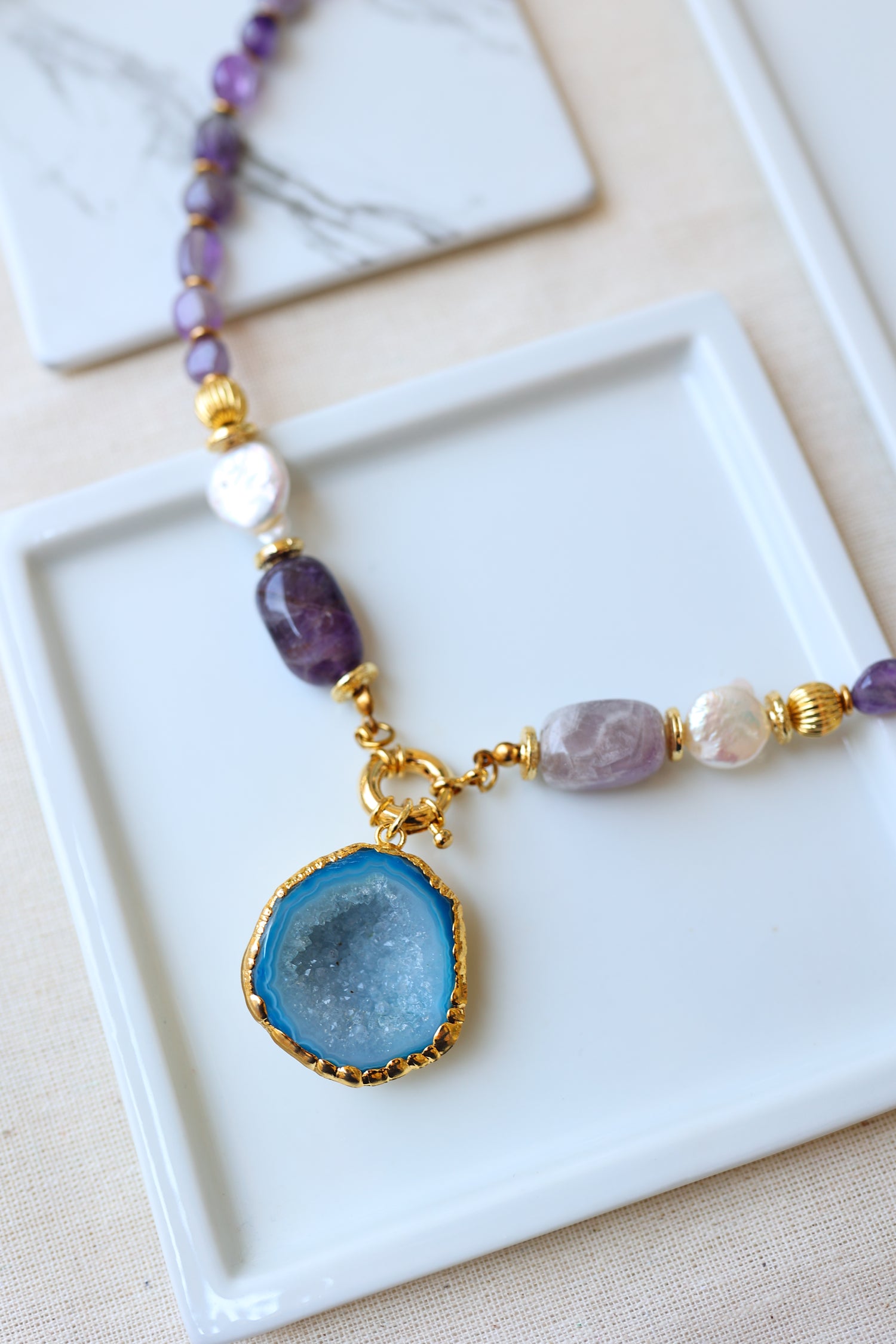 Amethyst Aura Kolye