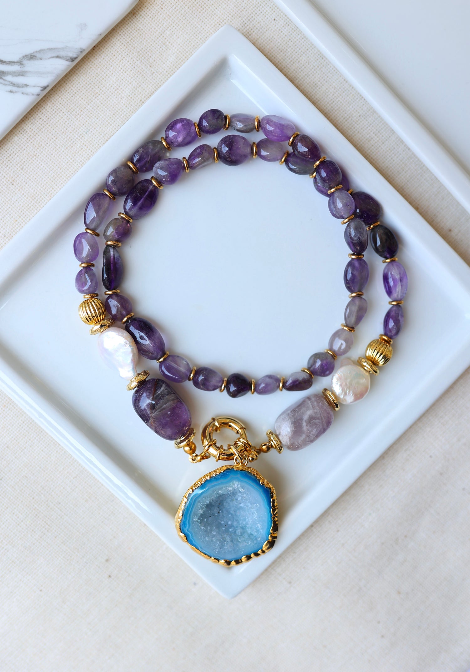 Amethyst Aura Kolye