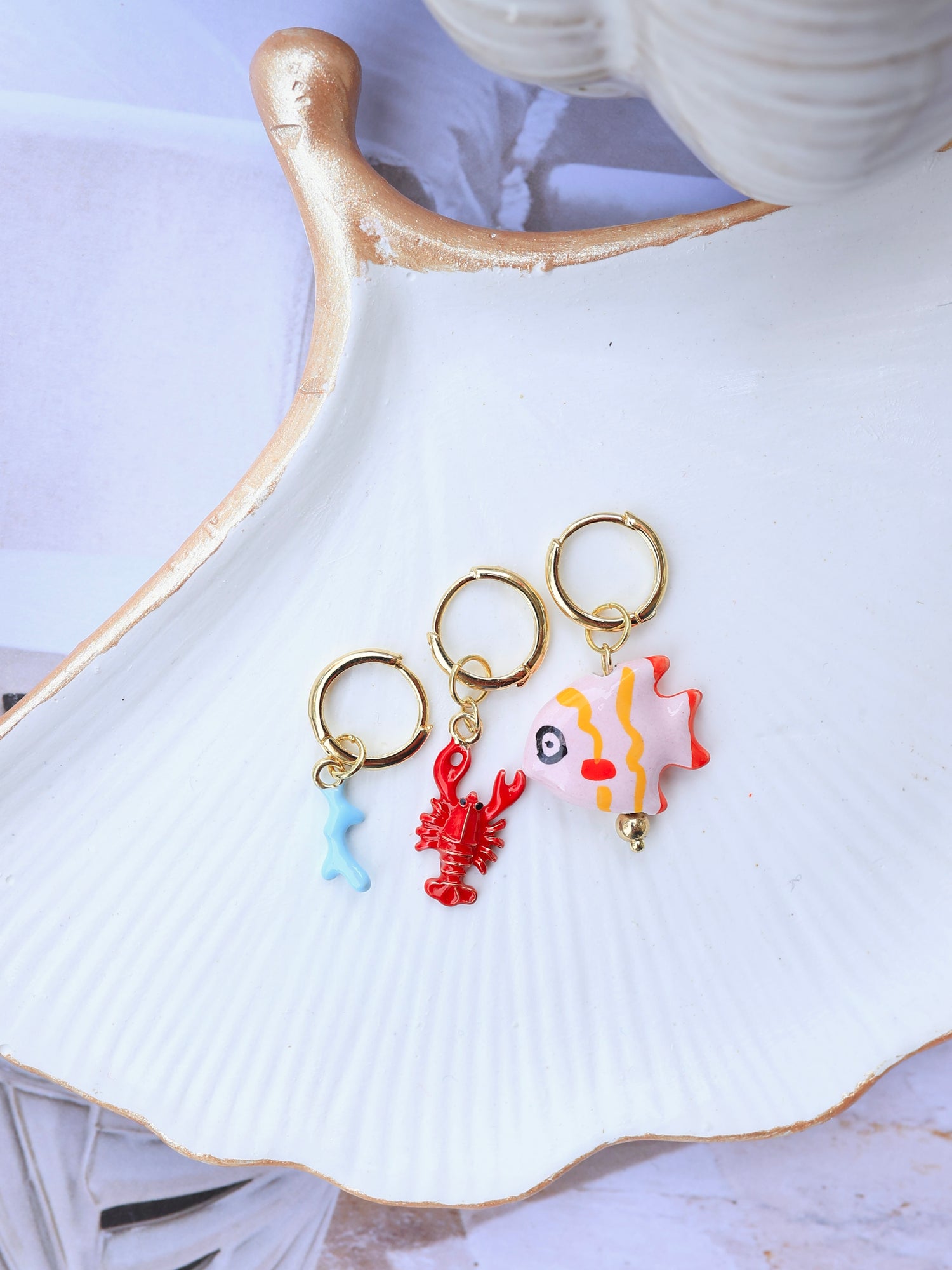 Üçlü Set Balık Küpe